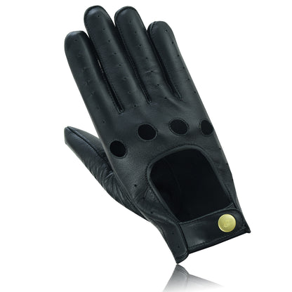 Men Leather Driving Full Finger Gloves
