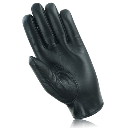 Men Leather Driving Full Finger Gloves