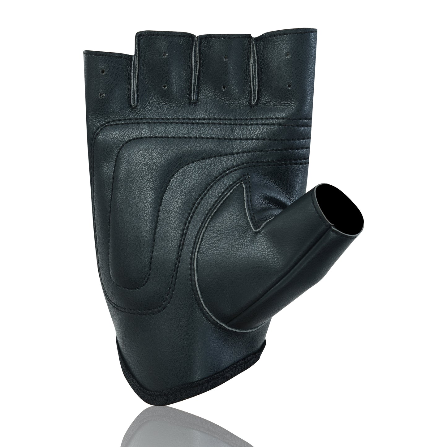 Men’s Premium Vegan PU Leather Fingerless Driving Gloves – Non-Slip Steering & Driving Gloves