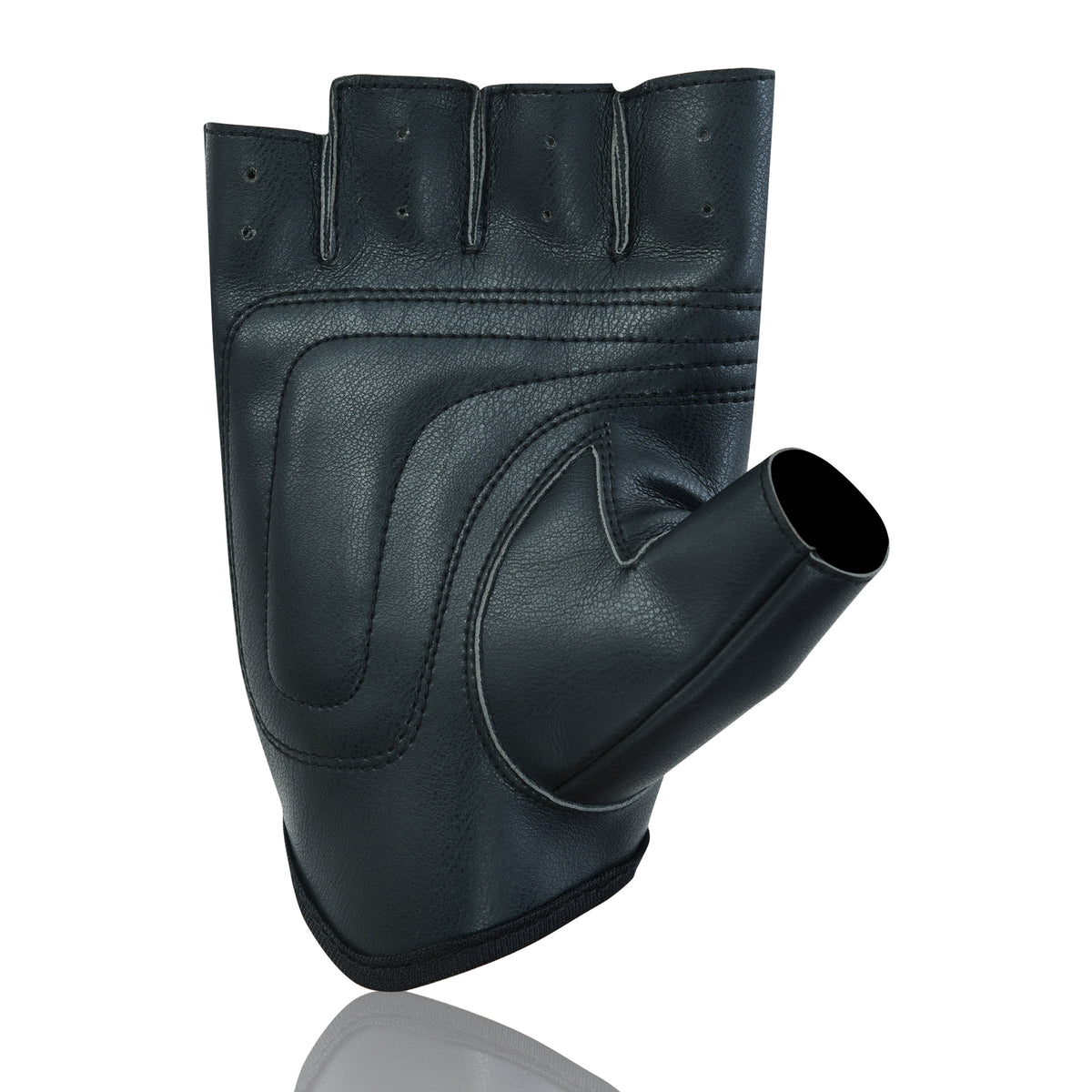 Men’s Premium Vegan PU Leather Fingerless Driving Gloves – Non-Slip Steering & Driving Gloves