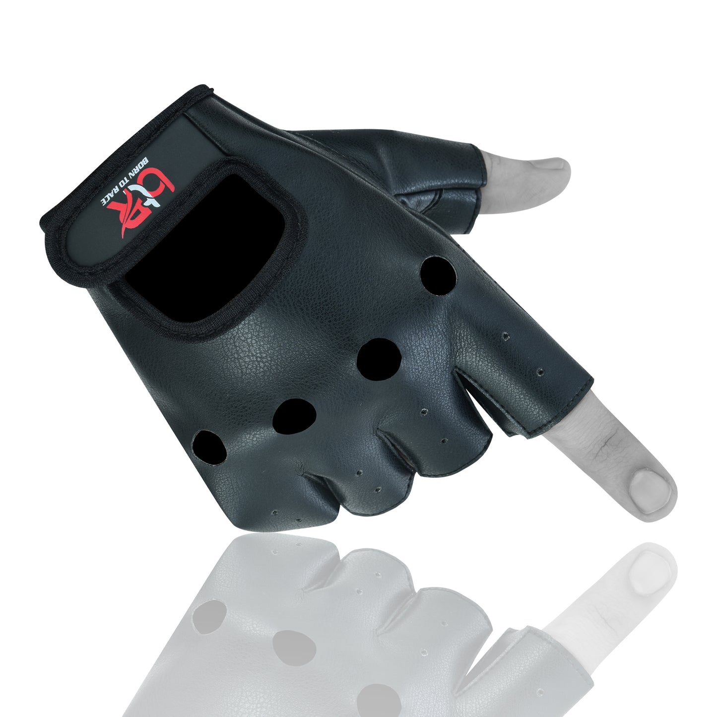 Men’s Premium Vegan PU Leather Fingerless Driving Gloves – Non-Slip Steering & Driving Gloves