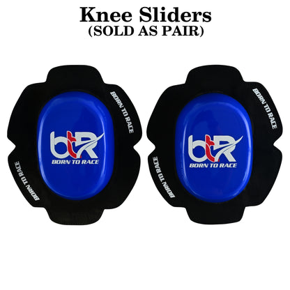 Road Racing Motorcycle Knee Sliders – Durable PU High-Grip Track Pucks for Racing Leathers