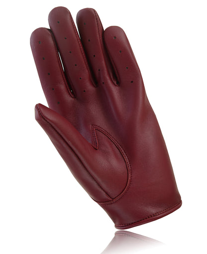 Men Leather Driving Full Finger Gloves
