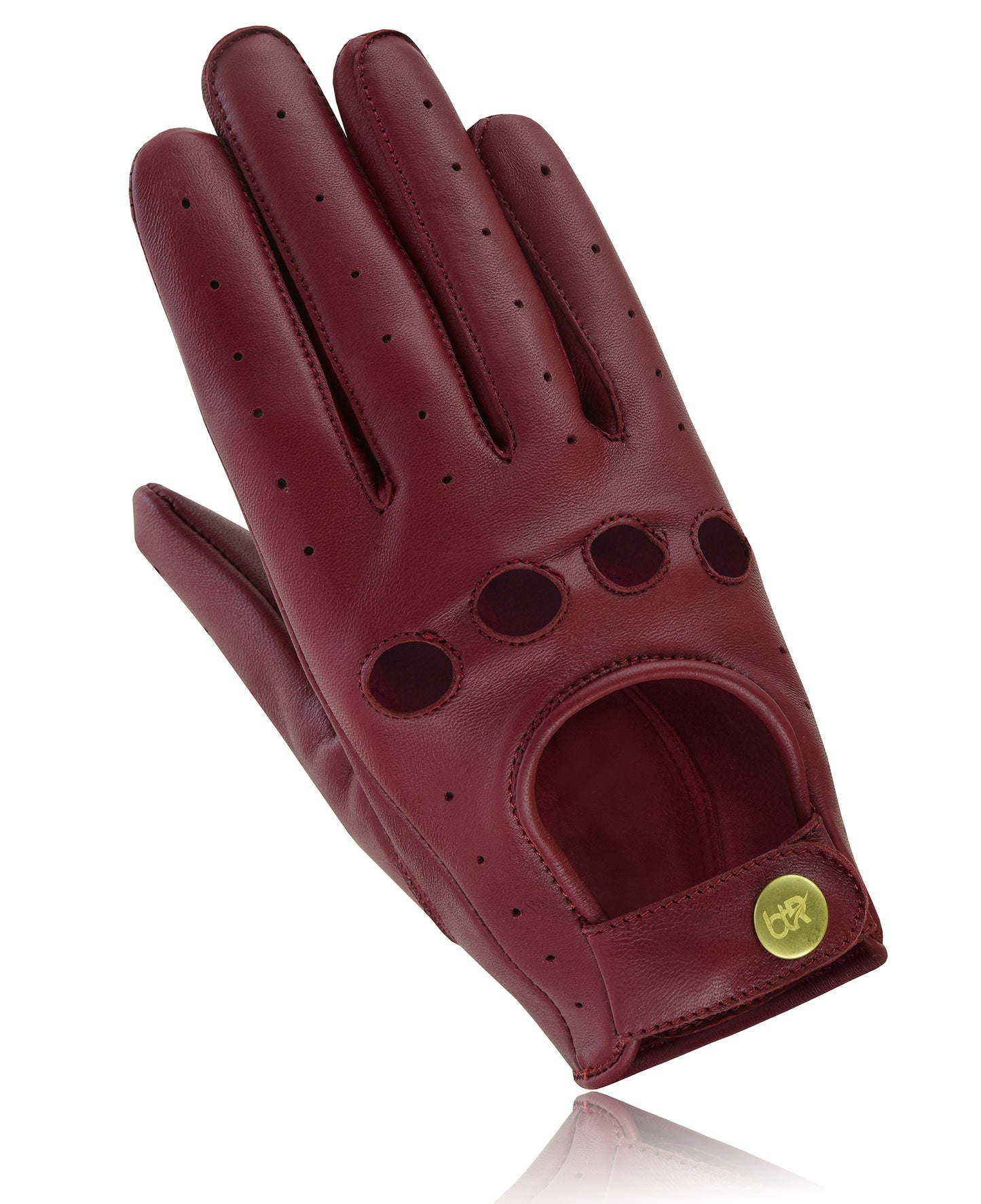 Men Leather Driving Full Finger Gloves