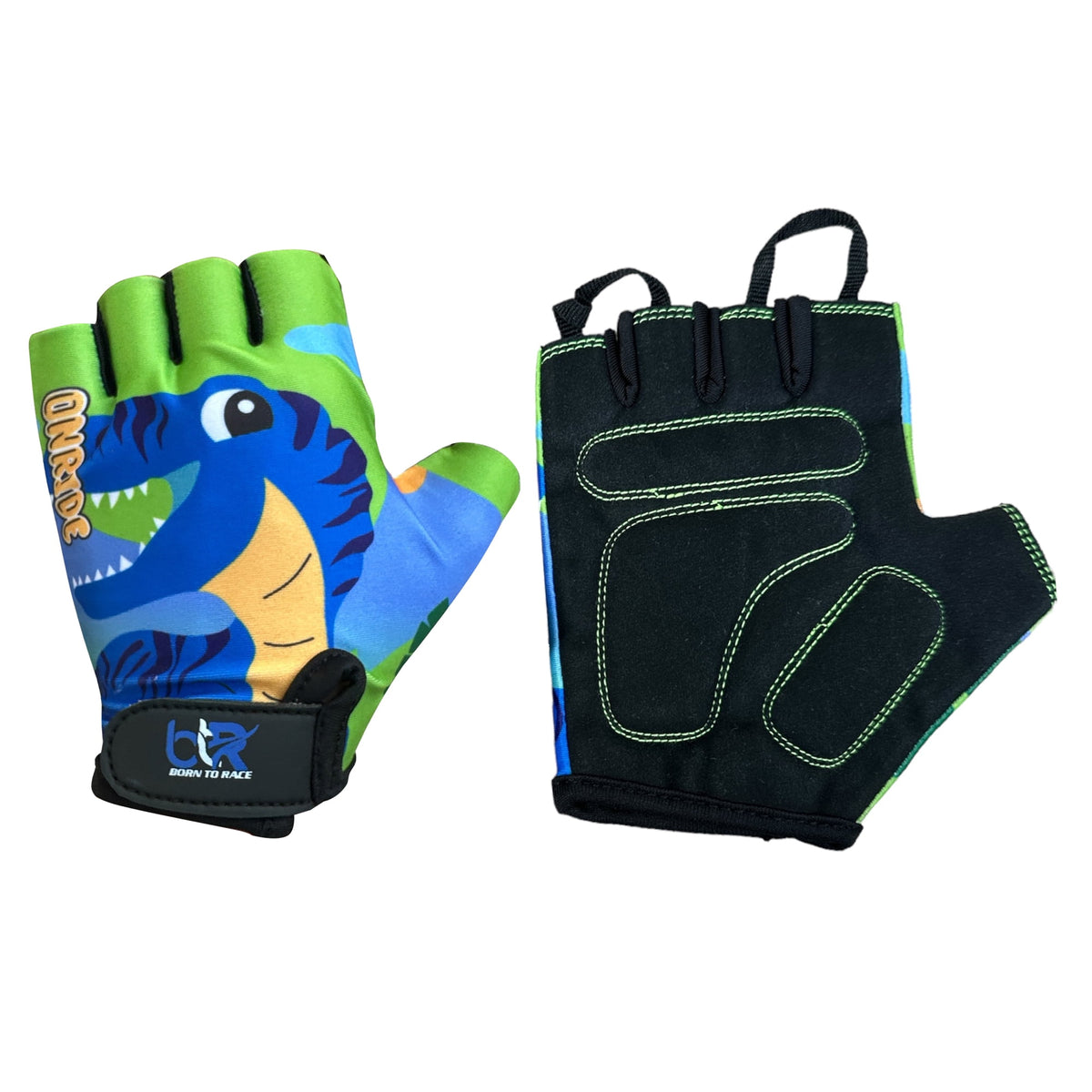 Kids Fingerless Cycling Gloves for Boys & Girls | Gel Padded Bike Gloves