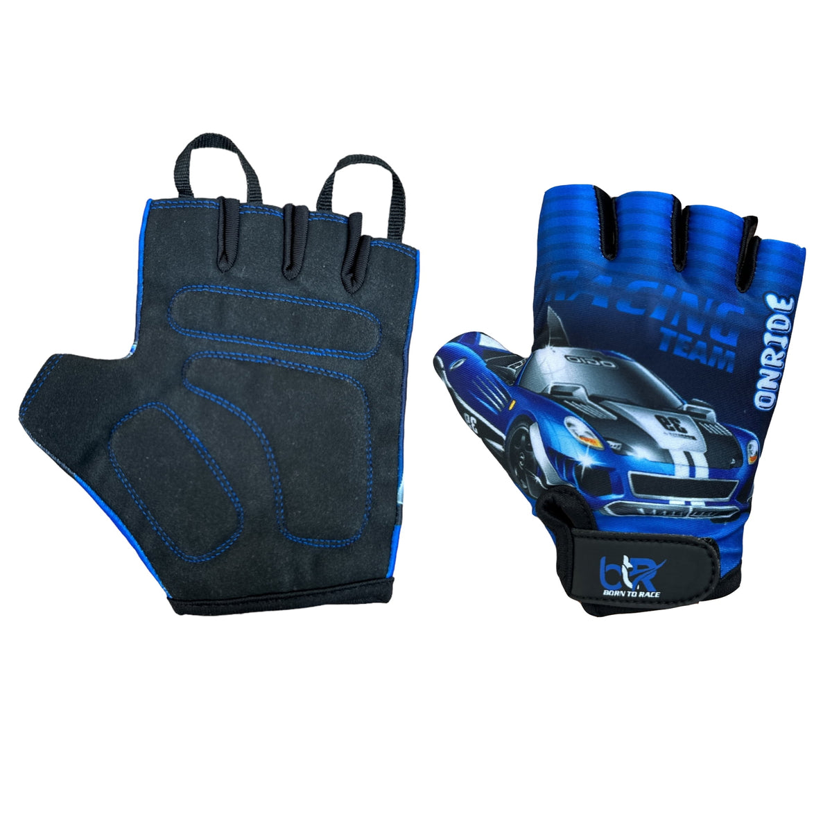 Kids Fingerless Cycling Gloves for Boys & Girls | Gel Padded Bike Gloves