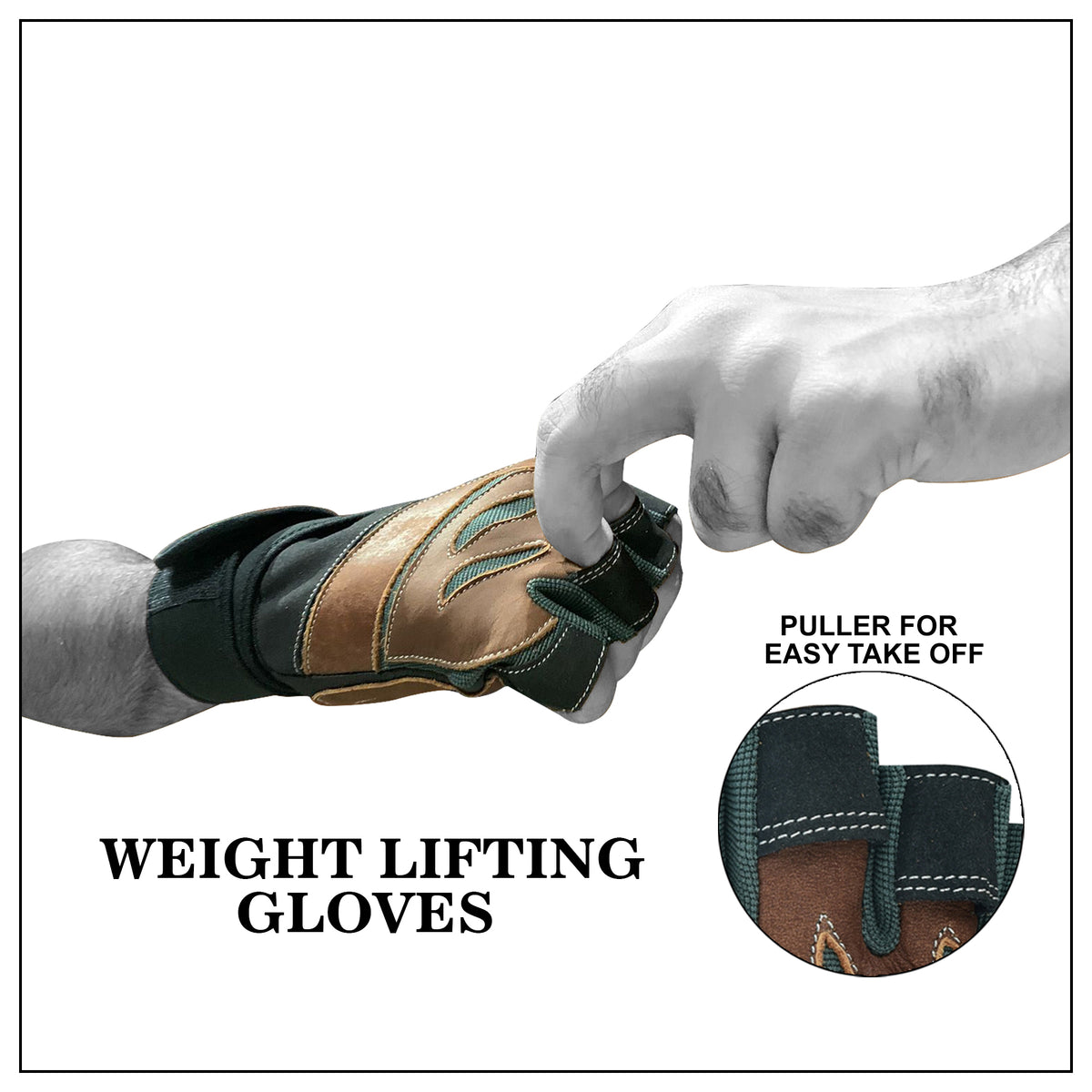 Weight Lifting Leather Padded Gloves for Men and Women Unisex Design