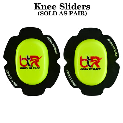 Road Racing Motorcycle Knee Sliders – Durable PU High-Grip Track Pucks for Racing Leathers