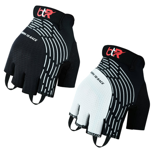 Cycling Gel Padded Fingerless Gloves – Lightweight Half Finger Bike Gloves with Anti-Slip Silicone Grip