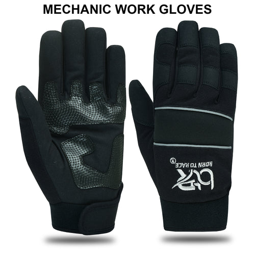 Mechanic Work Safety Gloves With Elastic Cuffs For Secure Fit