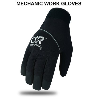 Mechanic Work Safety Gloves With Elastic Cuffs For Secure Fit Touchscreen Gloves