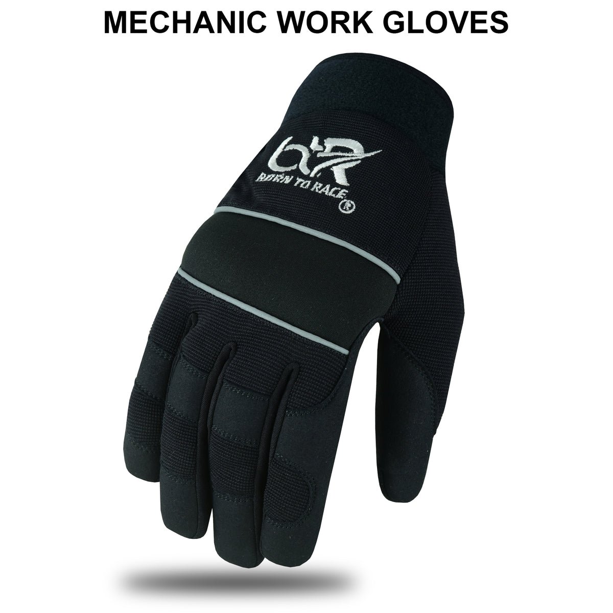 Mechanic Work Gloves Padded Safety with Elastic Cuff