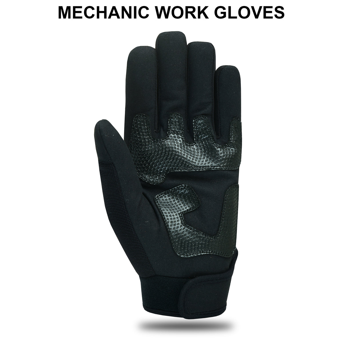 Mechanic Work Gloves Padded Safety with Elastic Cuff