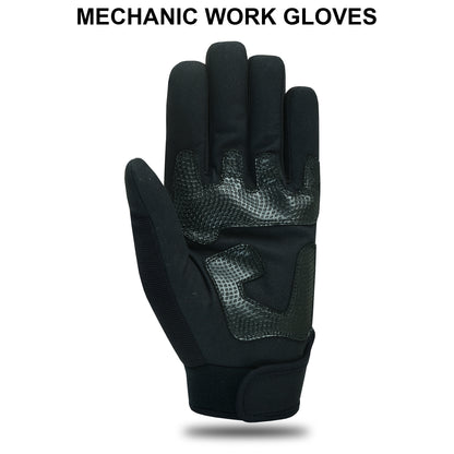 Mechanic Work Safety Gloves With Elastic Cuffs For Secure Fit