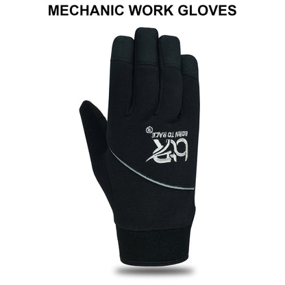 Mechanic Work Safety Gloves With Elastic Cuffs For Secure Fit Touchscreen Gloves