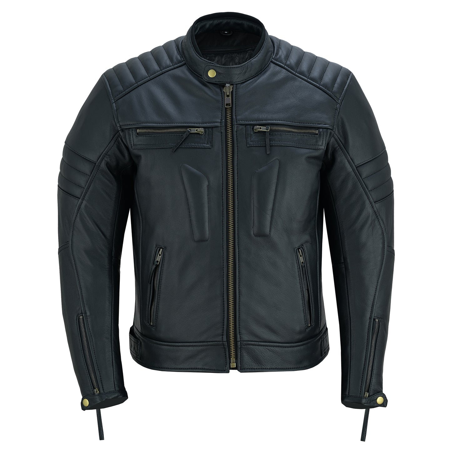 Roadstar Men's Biker Leather Motorcycle Jacket