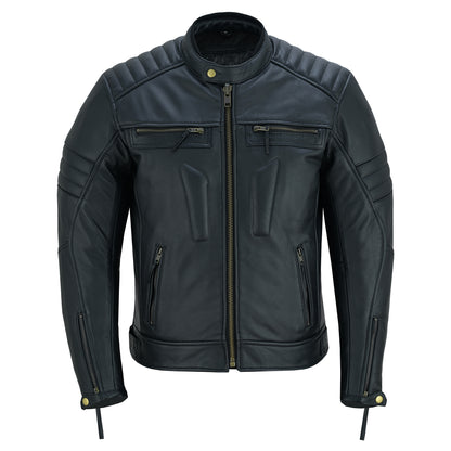 Roadstar Men's Biker Leather Motorcycle Jacket