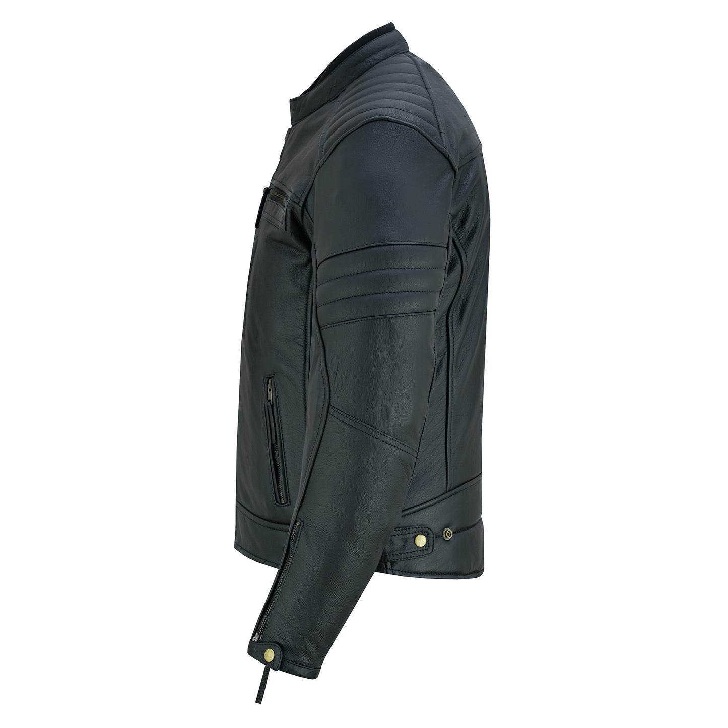 Roadstar Men's Biker Leather Motorcycle Jacket