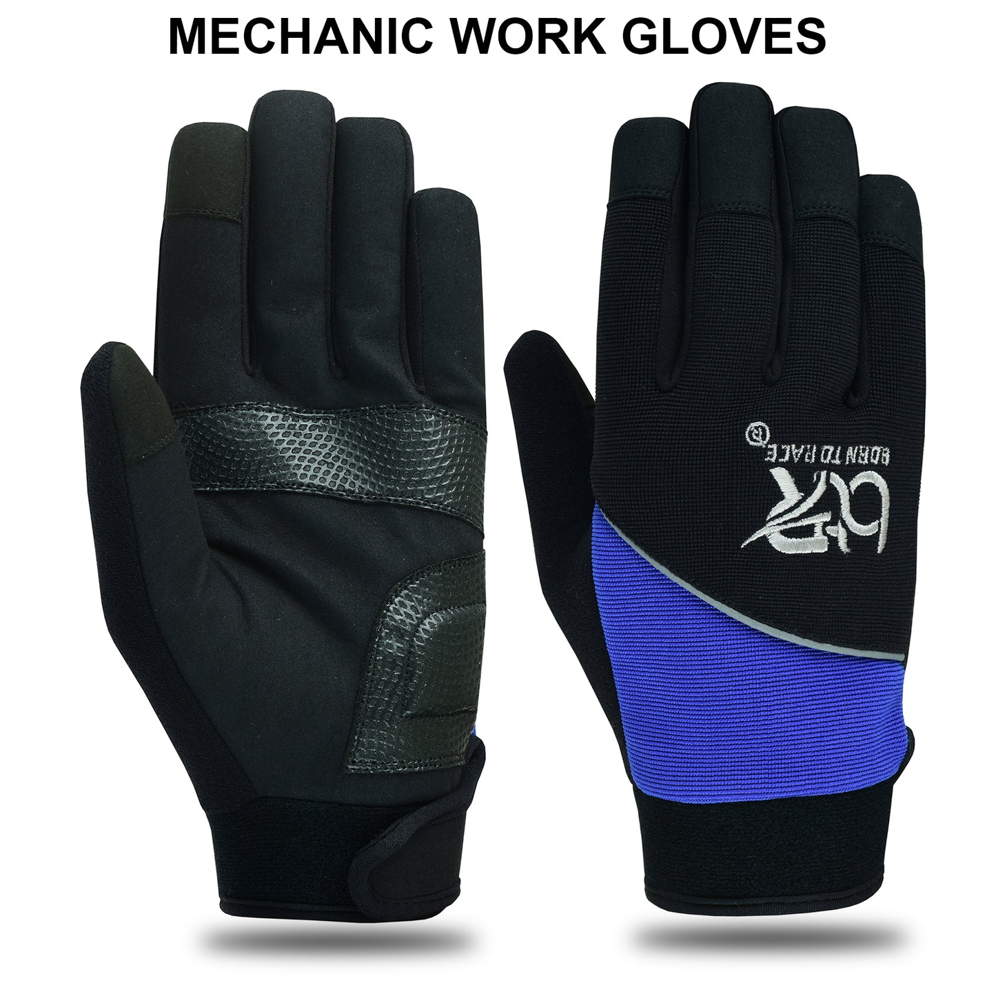 Mechanic Work Safety Gloves With Elastic Cuffs For Secure Fit Touchscreen Gloves