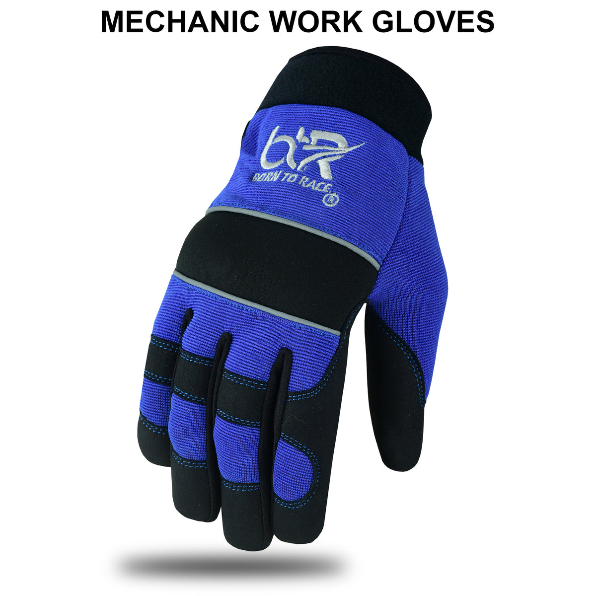 Mechanic Work Gloves Padded Safety with Elastic Cuff