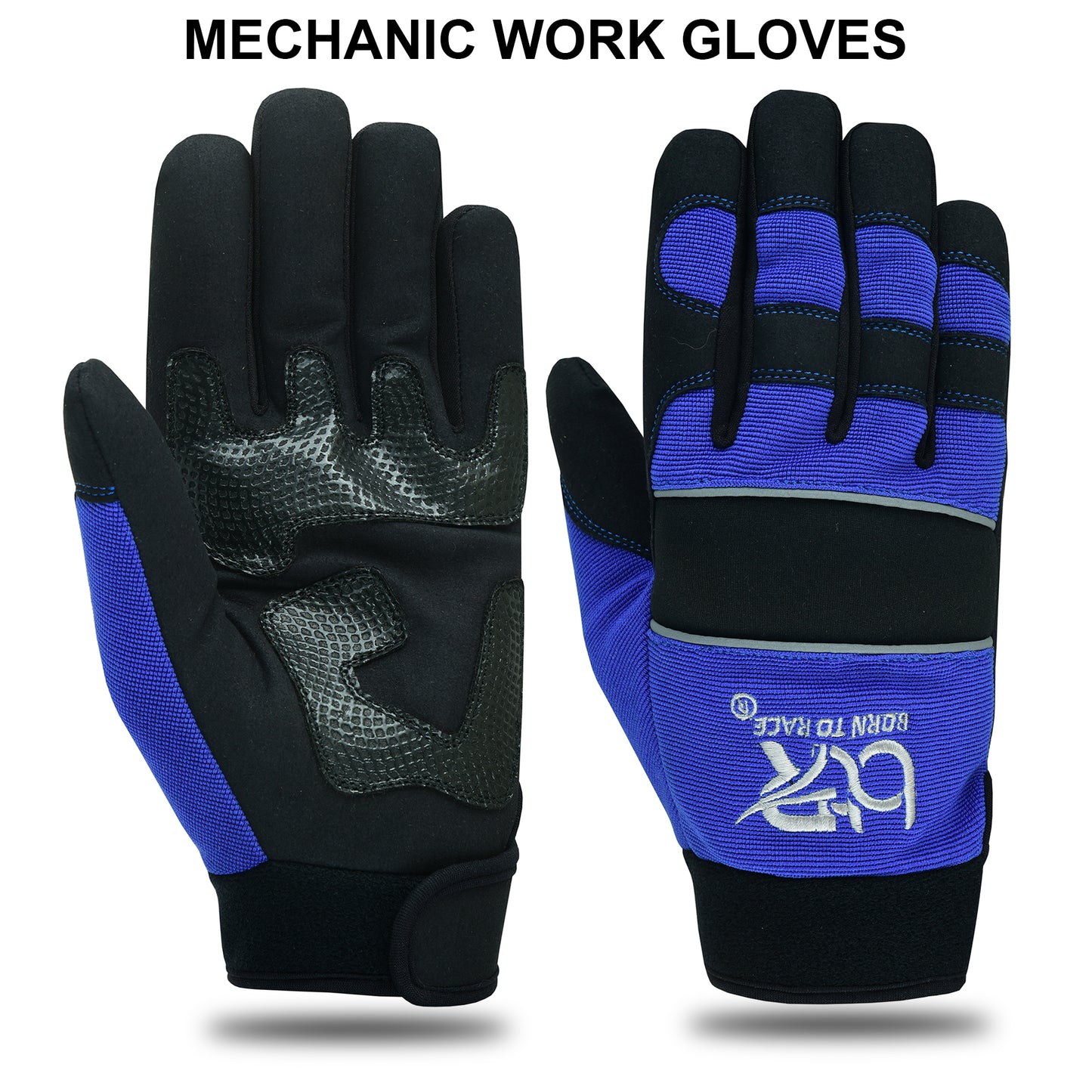 Mechanic Work Safety Gloves With Elastic Cuffs For Secure Fit