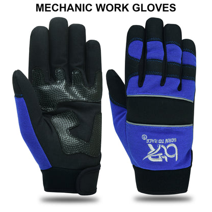 Mechanic Work Safety Gloves With Elastic Cuffs For Secure Fit