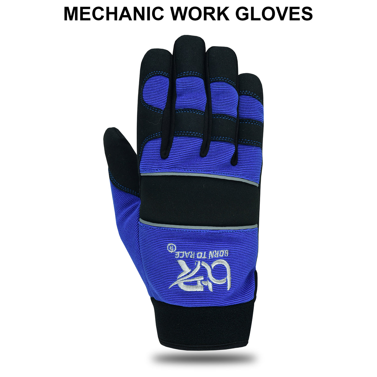 Mechanic Work Gloves Padded Safety with Elastic Cuff