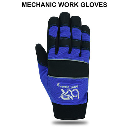 Mechanic Work Safety Gloves With Elastic Cuffs For Secure Fit