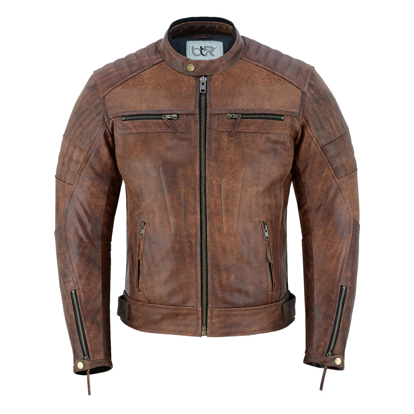 Roadstar Men's Biker Leather Motorcycle Jacket