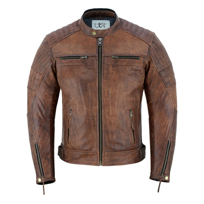 Roadstar Men's Biker Leather Motorcycle Jacket