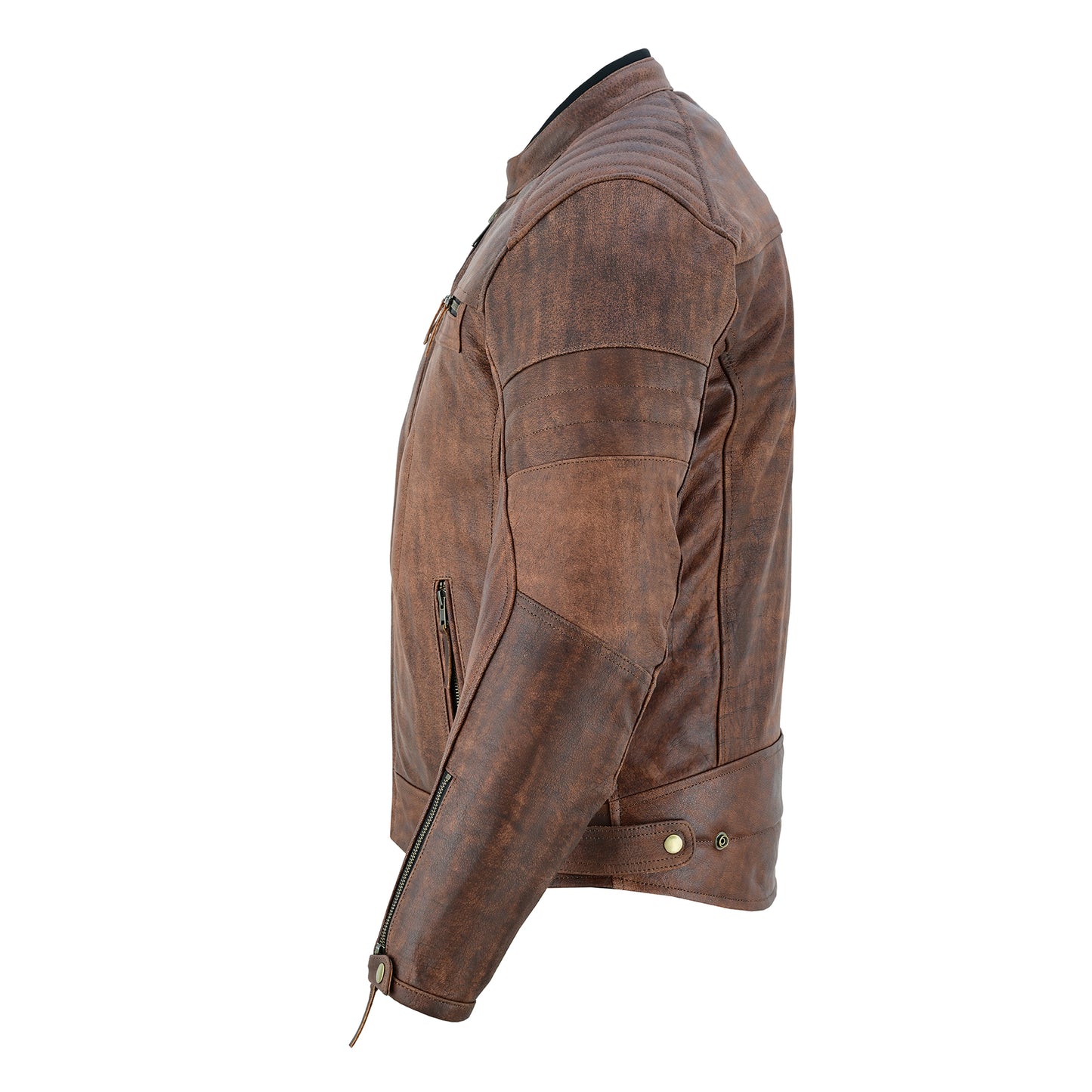 Roadstar Men's Biker Leather Motorcycle Jacket