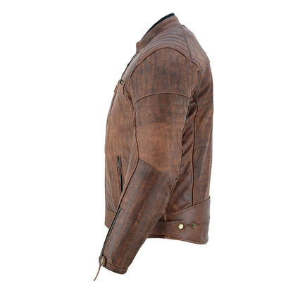 Roadstar Men's Biker Leather Motorcycle Jacket