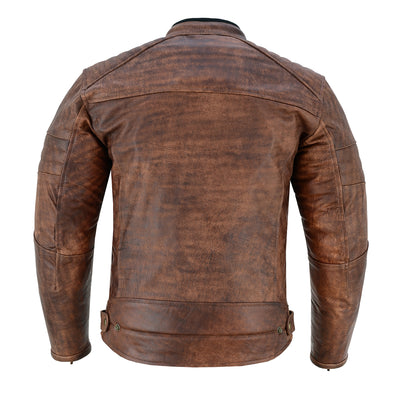 Roadstar Men's Biker Leather Motorcycle Jacket