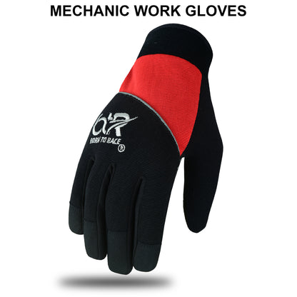 Mechanic Work Safety Gloves With Elastic Cuffs For Secure Fit Touchscreen Gloves