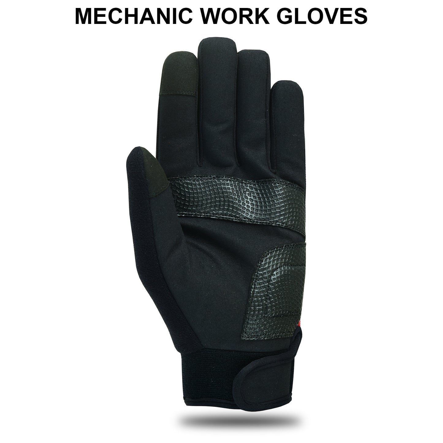 Mechanic Work Safety Gloves With Elastic Cuffs For Secure Fit Touchscreen Gloves