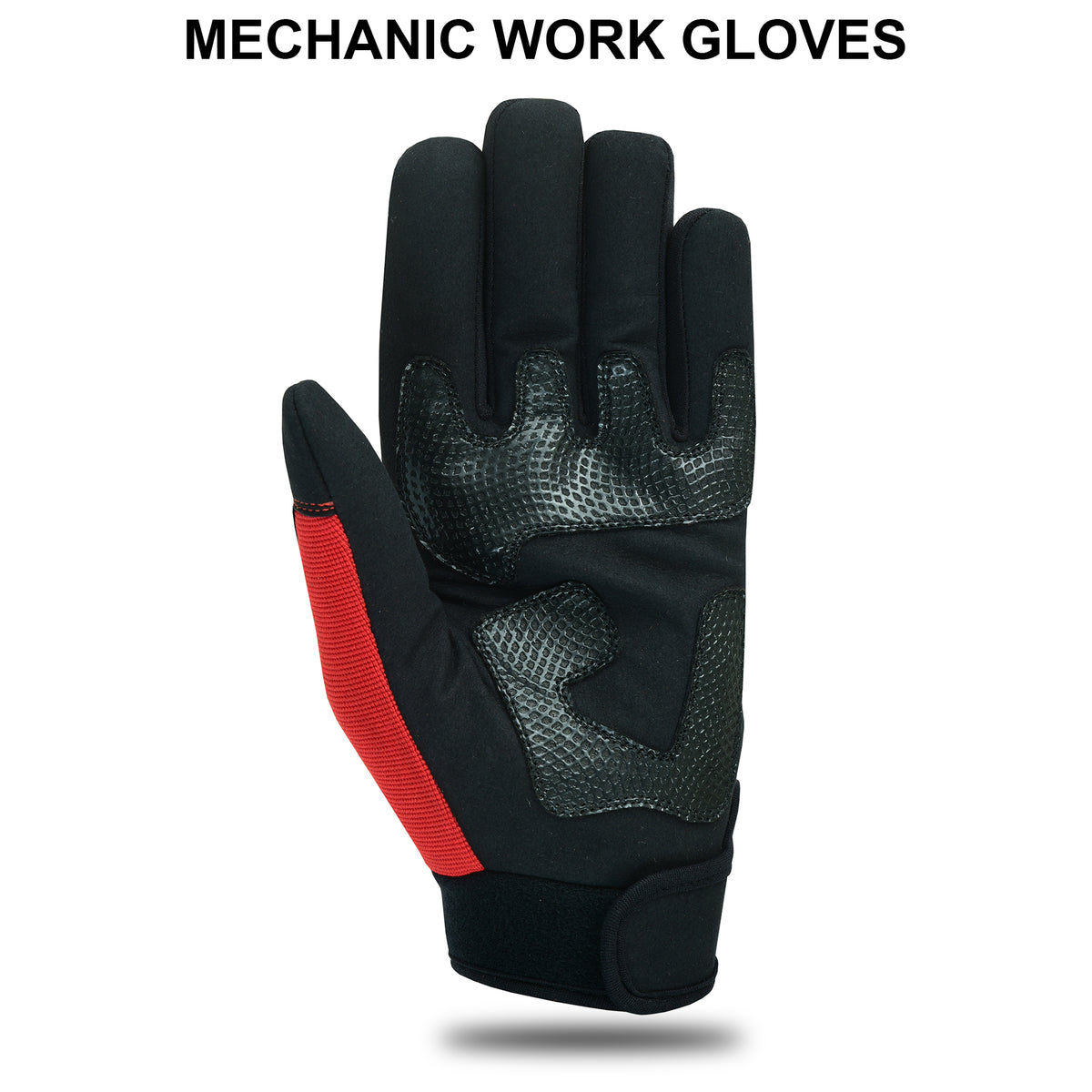 Mechanic Work Gloves Padded Safety with Elastic Cuff