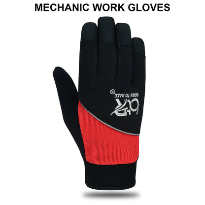 Mechanic Work Safety Gloves With Elastic Cuffs For Secure Fit Touchscreen Gloves