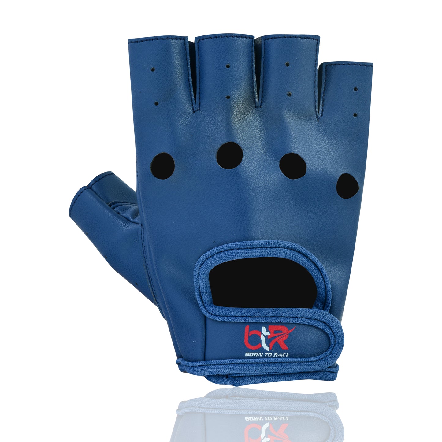 Men’s Premium Vegan PU Leather Fingerless Driving Gloves – Non-Slip Steering & Driving Gloves