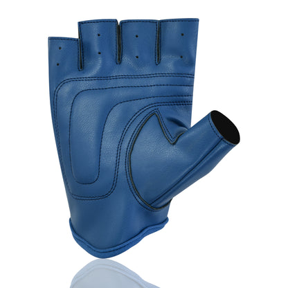 Men’s Premium Vegan PU Leather Fingerless Driving Gloves – Non-Slip Steering & Driving Gloves