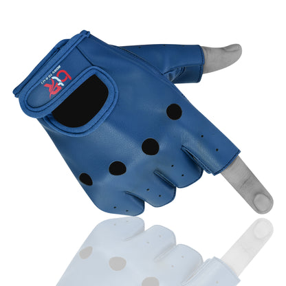 Men’s Premium Vegan PU Leather Fingerless Driving Gloves – Non-Slip Steering & Driving Gloves