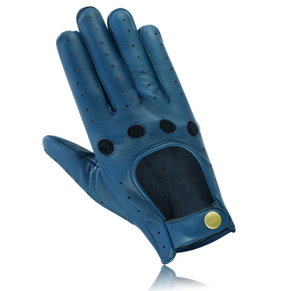 Men Leather Driving Full Finger Gloves