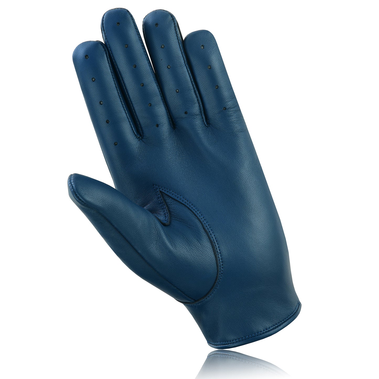 Men Leather Driving Full Finger Gloves