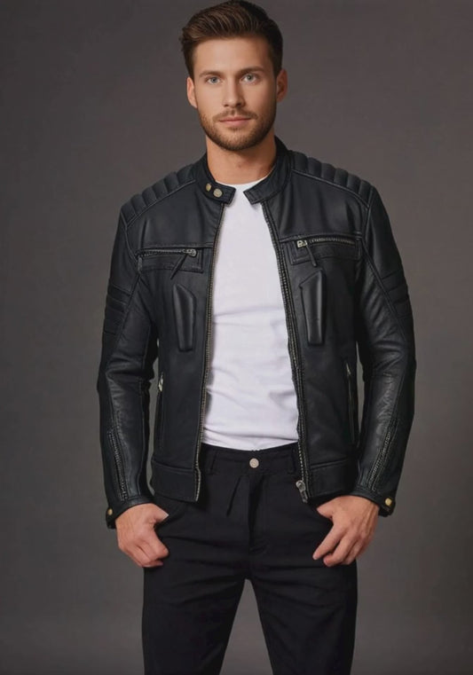 Men’s Biker Leather Jacket