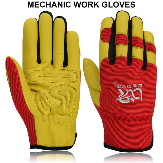 Safety Work Gloves Leather Hand Protection Mechanic, Welding, Construction Gloves
