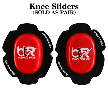 Road Racing Motorcycle Knee Sliders – Durable PU High-Grip Track Pucks for Racing Leathers