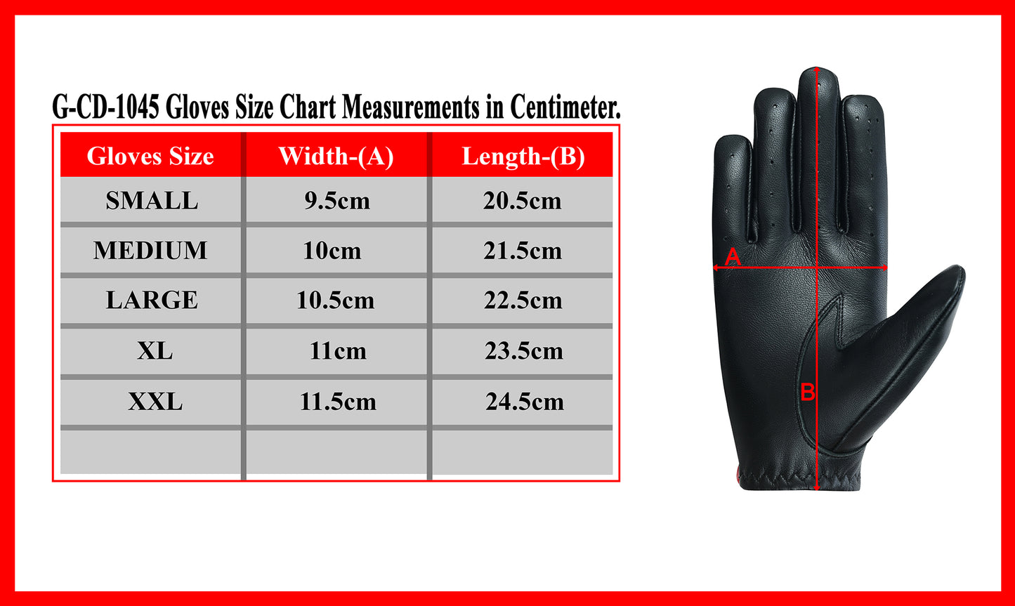 Men Leather Driving Gloves