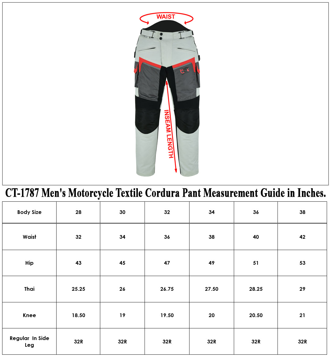 Men's Waterproof Cordura Motorcycle Pants