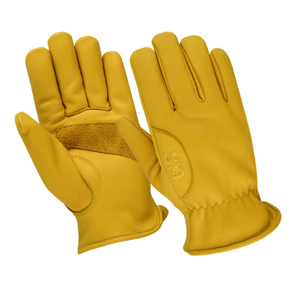 Work Gloves Cowhide Leather Reinforced Construction Hand Tools Driving Gardening Work Safety Gloves